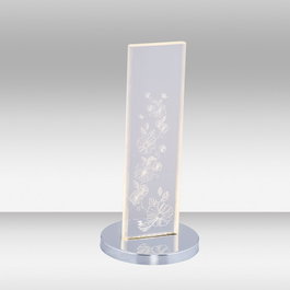 Opviq Lámpara de mesa Flor nostálgica Cromo